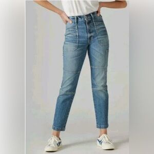 Lucky Brand High Rise Surplus Straight Cropped Cargo Jeans